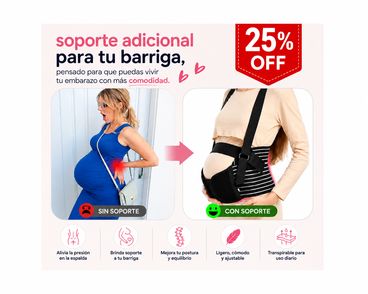 MamáComfort: soporte adicional para tu barriga, pensado para que puedas vivir tu embarazo con más comodidad.