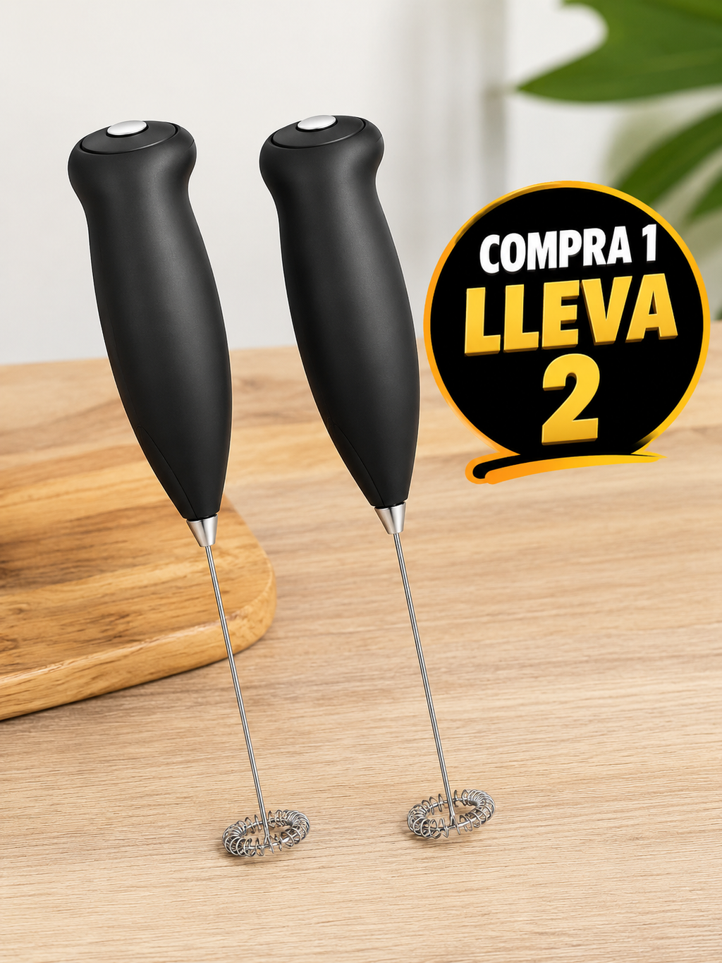 🥇 2X Mini Batidor Espumador Profesional ✨ ¡Mezcla y Bate Sin Esfuerzo! ⚡🔥